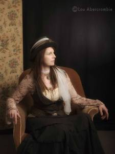 Mrs. Frost, also a monster hunter, looking very dignified indeed