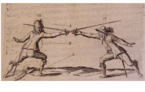 Another duel, another Rapier thrust to the face. 